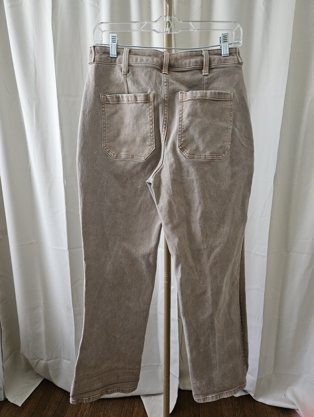 Flying Monkey Wide Leg Tan Denim Jeans Sz 28 🤎 - Picture 5 of 6